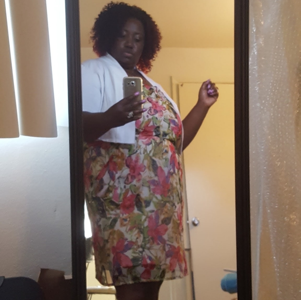 Strapless plus size dress